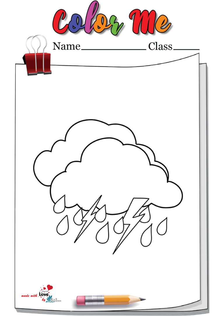 Rain Cloud Coloring Page | FREE Download