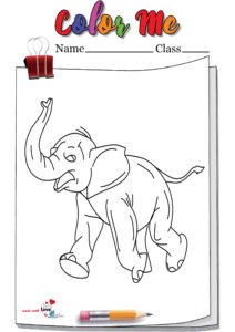 Running Elephant Coloring Pages
