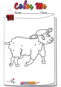 Running Sheep Coloring Page