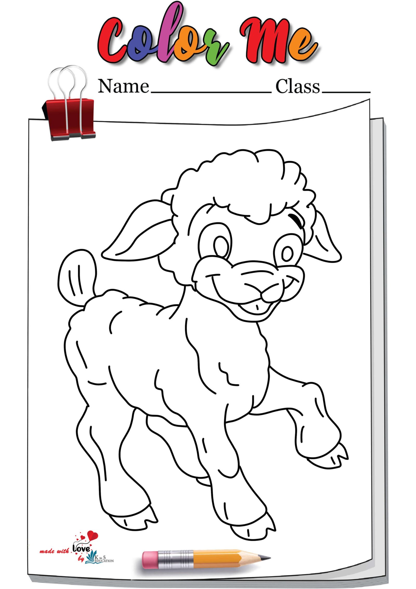 Running Sheep Coloring Pages