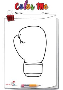 Single Boxing Gloves Coloring Page