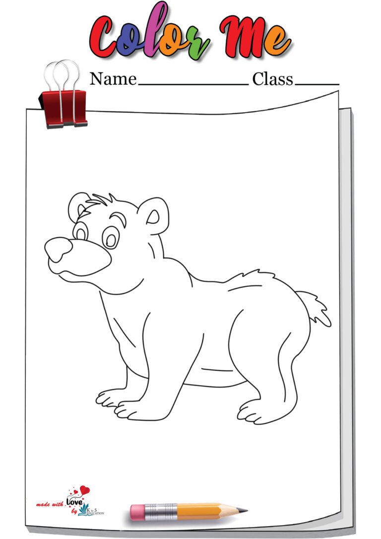 Sitting Bear Coloring Page | FREE Download 