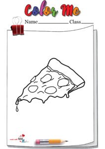 Slice Of Pizza Coloring Page