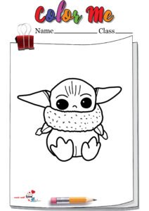 Star Wars Baby Yoda Coloring Page