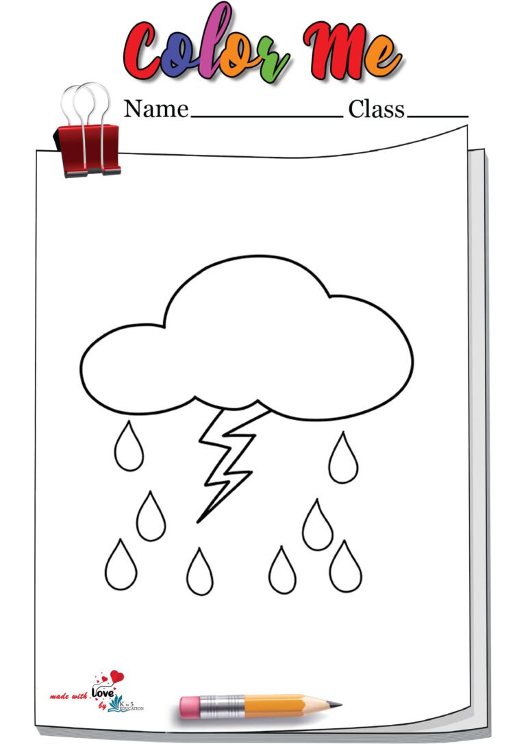 Thunder Rain Coloring Page | FREE Download