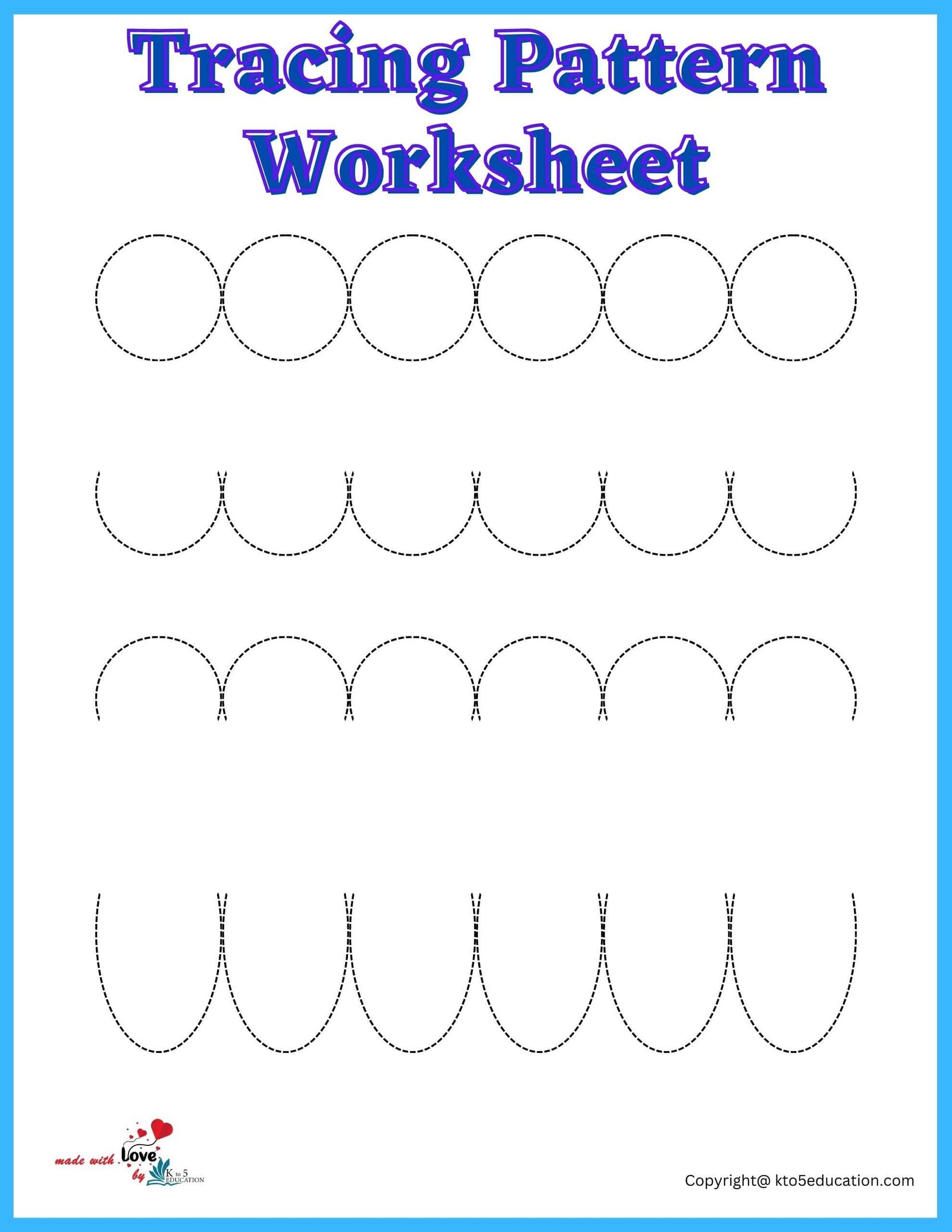 Tracing Pattern Worksheet