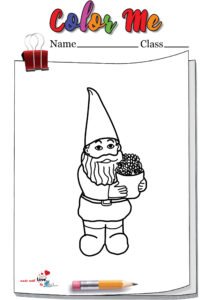 Traditional Garden Gnomes Coloring Page