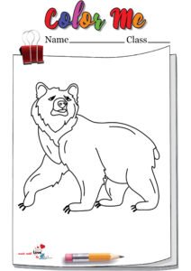 Walking Bear Coloring Page