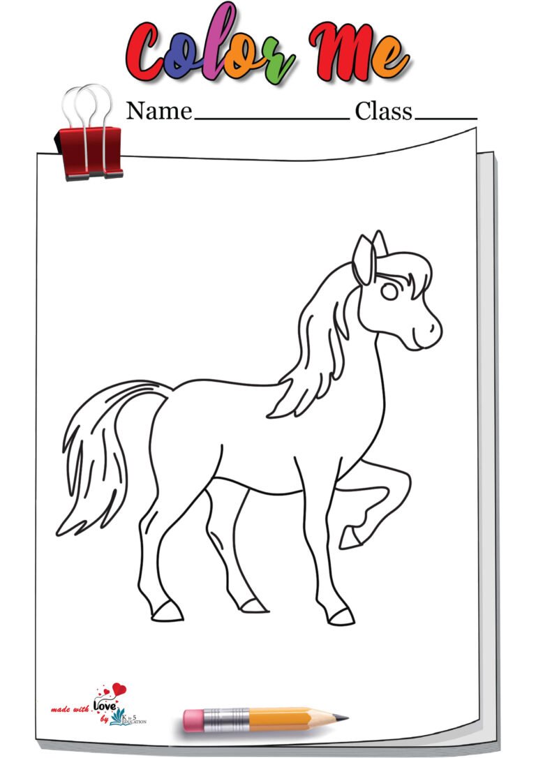 Walking Horse Coloring Page | FREE Download