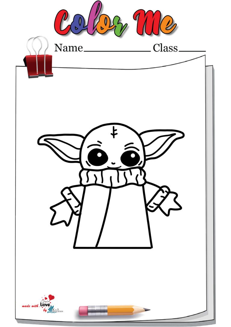 Yoda Cartoon Character Coloring Page