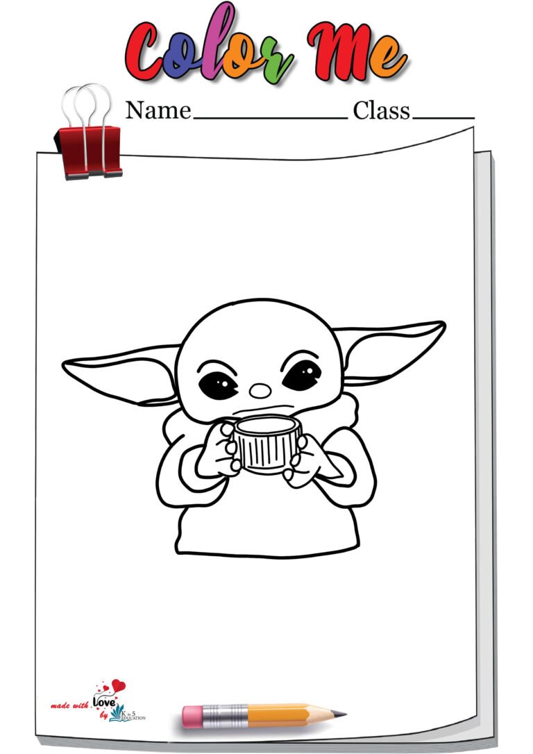 Yoda Playing A Toy Coloring Page | FREE Download