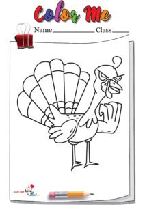 Angry Turkey Coloring Page
