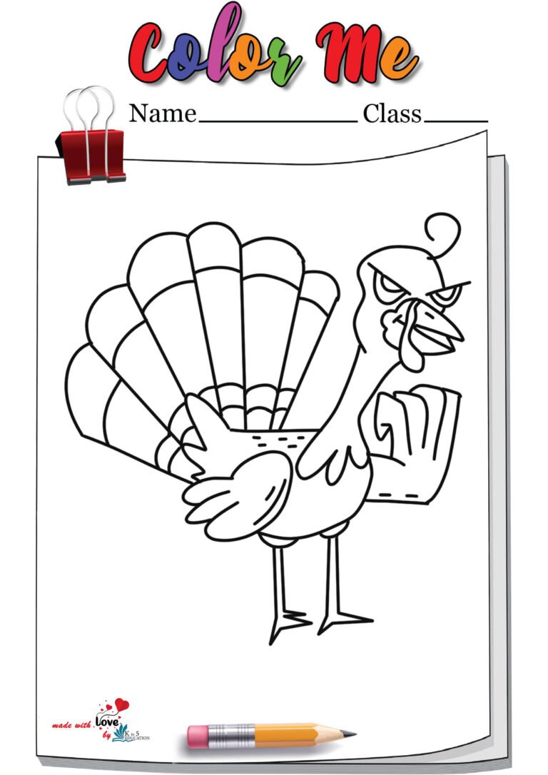 Angry Turkey Coloring Page | FREE Download