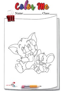 Baby Tom And Jerry Coloring Page