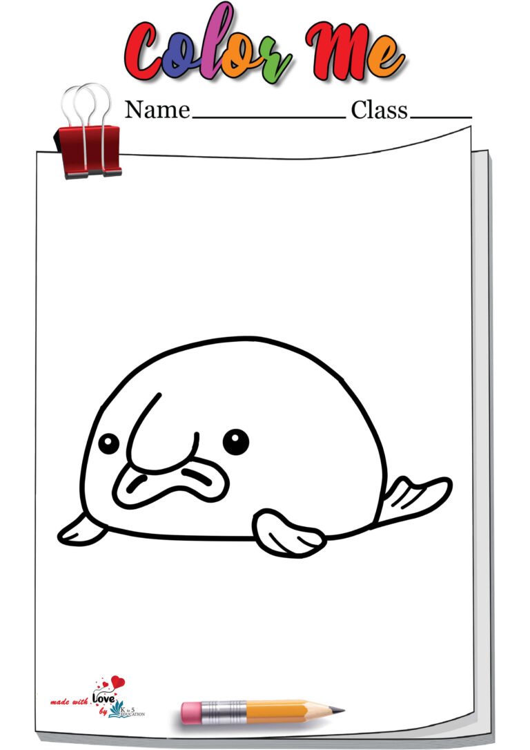 Baby Blobfish Coloring Page