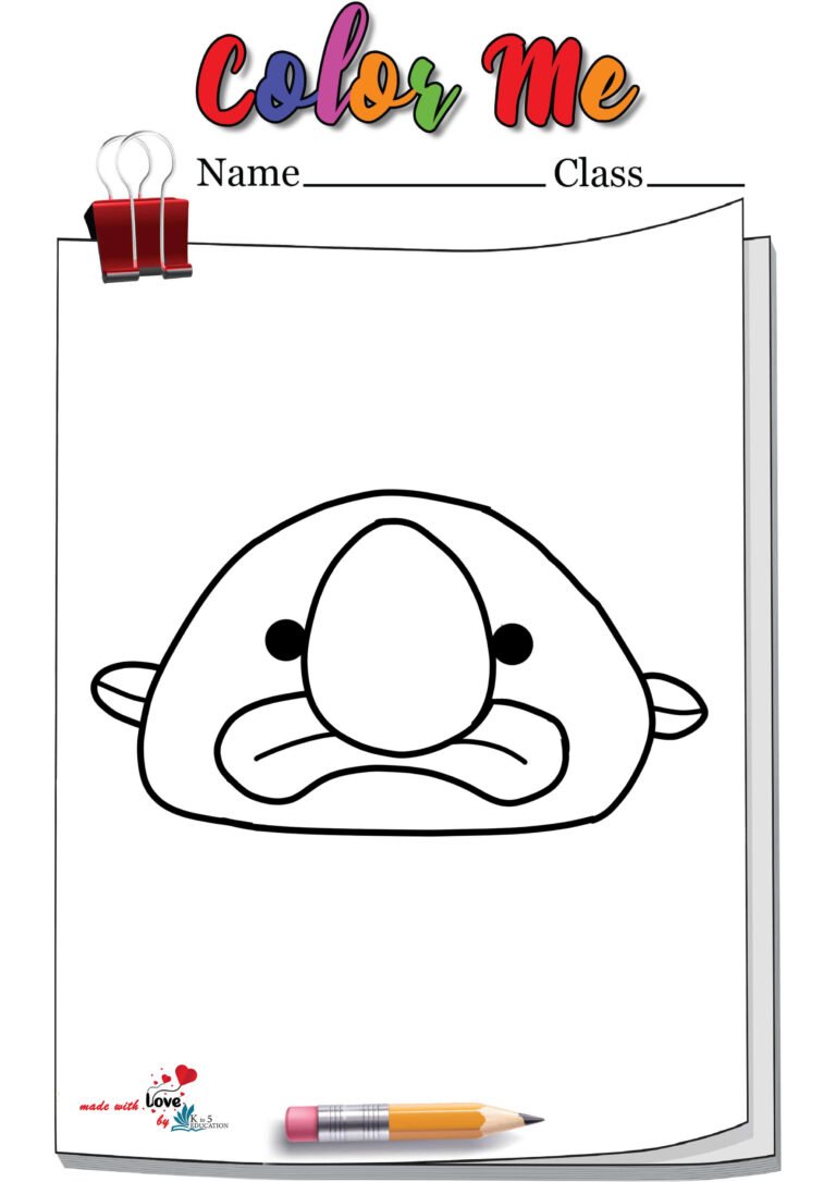 Boring Blobfish Coloring Page