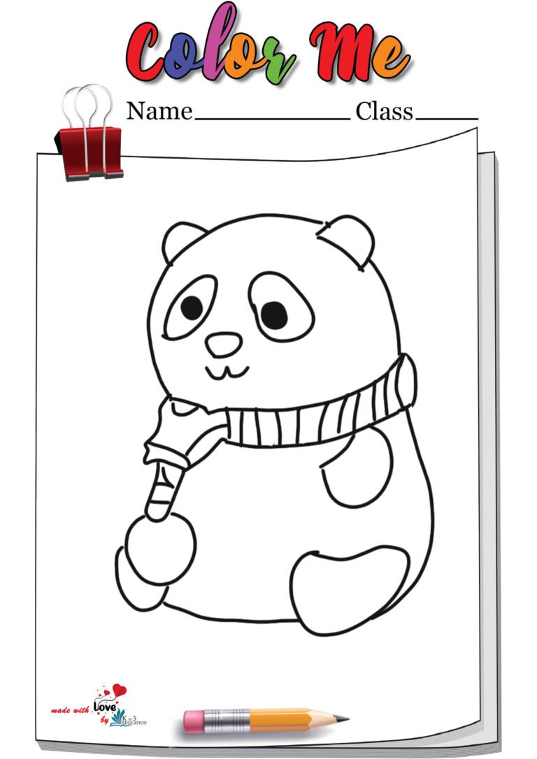 Cartoon Panda Toy Coloring Page