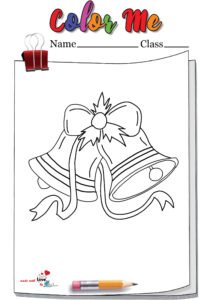 Christmas Bell For Gift Coloring Page