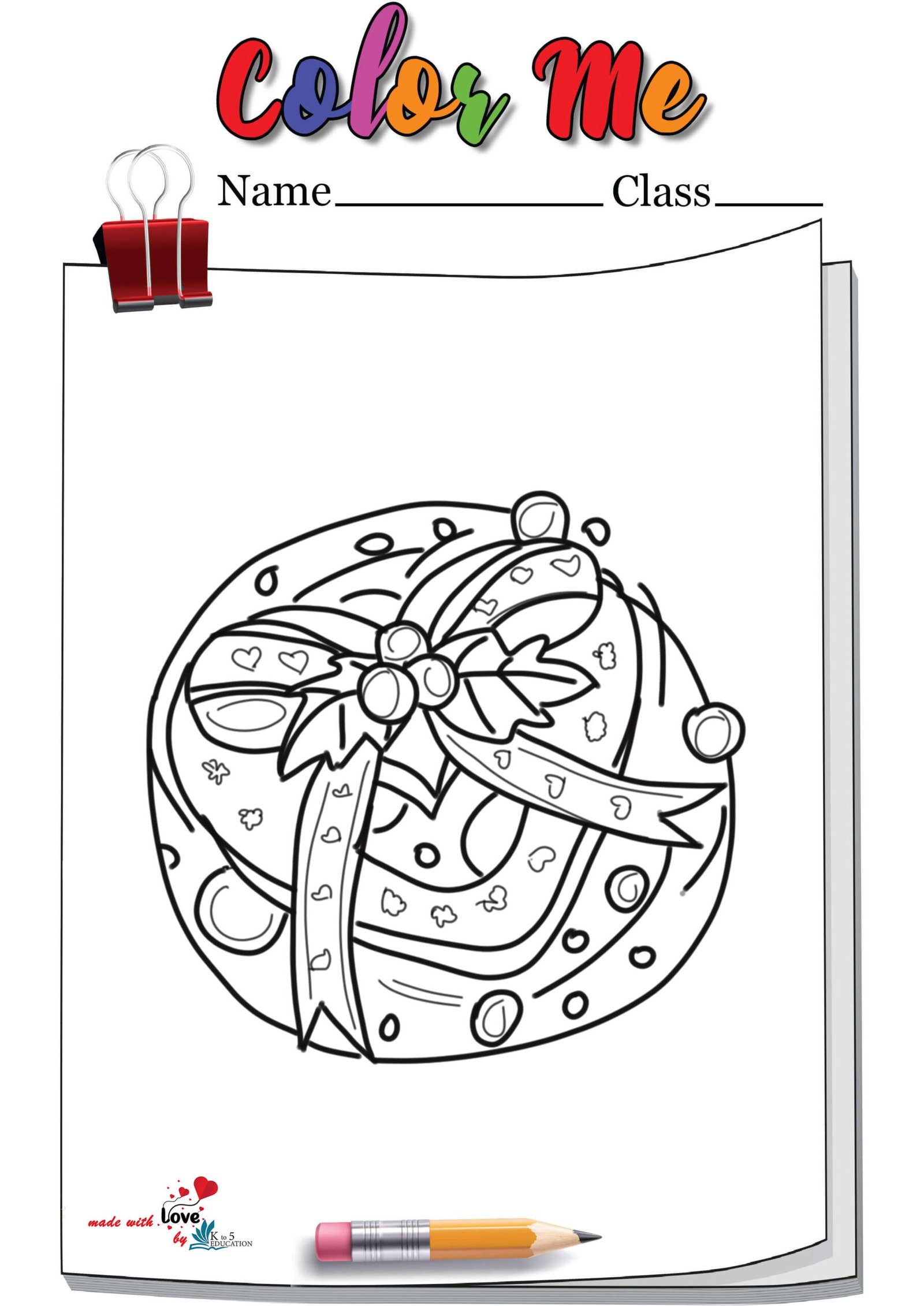 Chocolate Gift Coloring Page