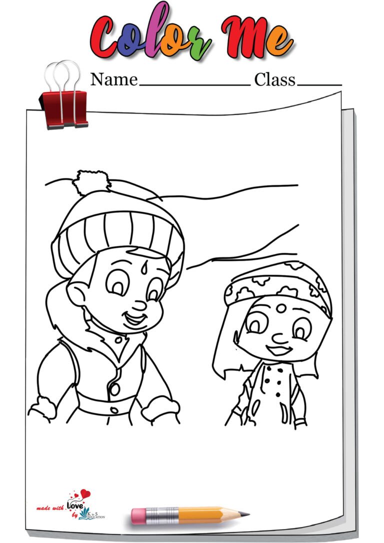 Chota Bheem And Chutki Coloring Pages