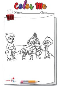 Chota Bheem And His Friends Coloring Pages