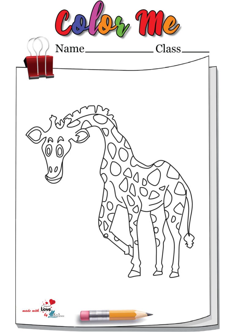 Confused Giraffe Coloring Page | FREE Download