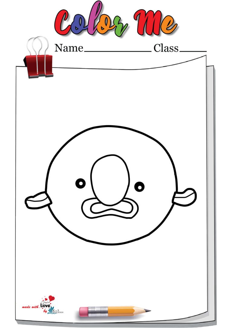 Cute Baby Blobfish Coloring Page