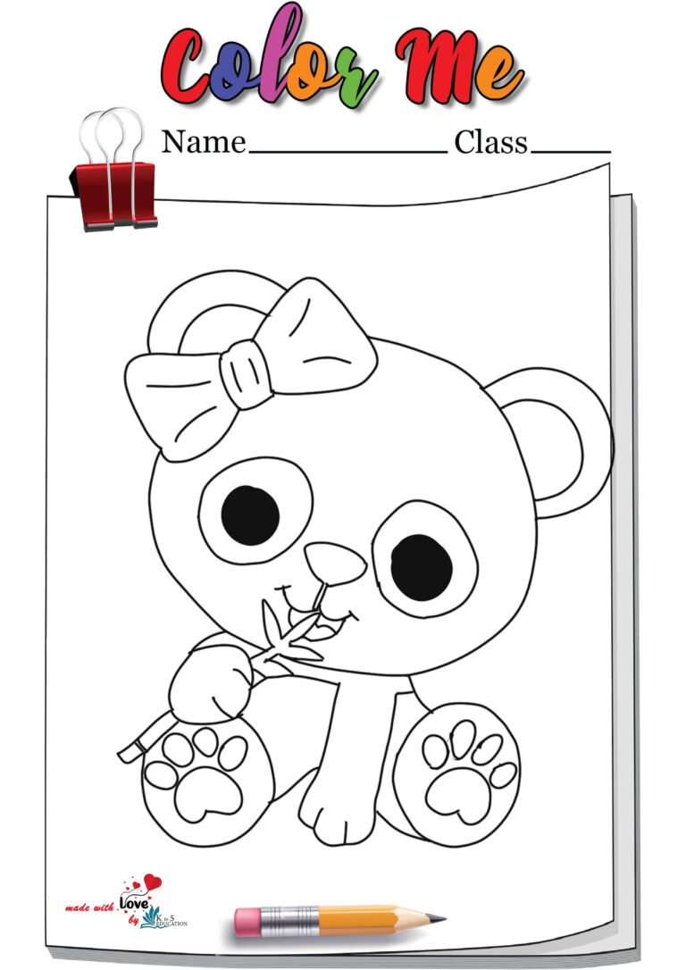 Cute Baby Panda Coloring Page