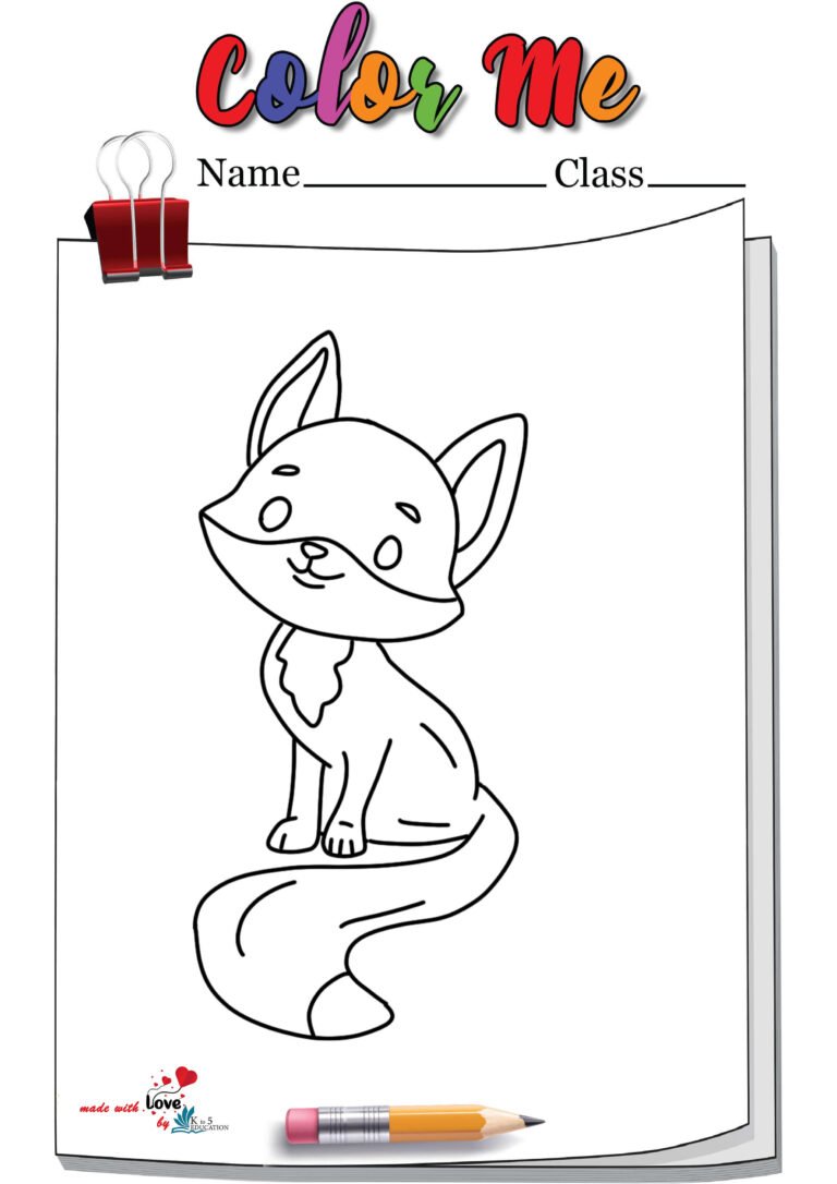 Cute Fox Coloring Page | FREE Download