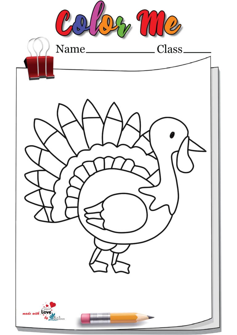 Cute Turkey Coloring Page | FREE Download