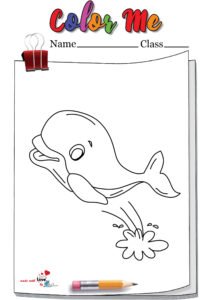 Dolphin Playing Coloring Page
