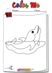 Dolphin Swimming Coloring Page