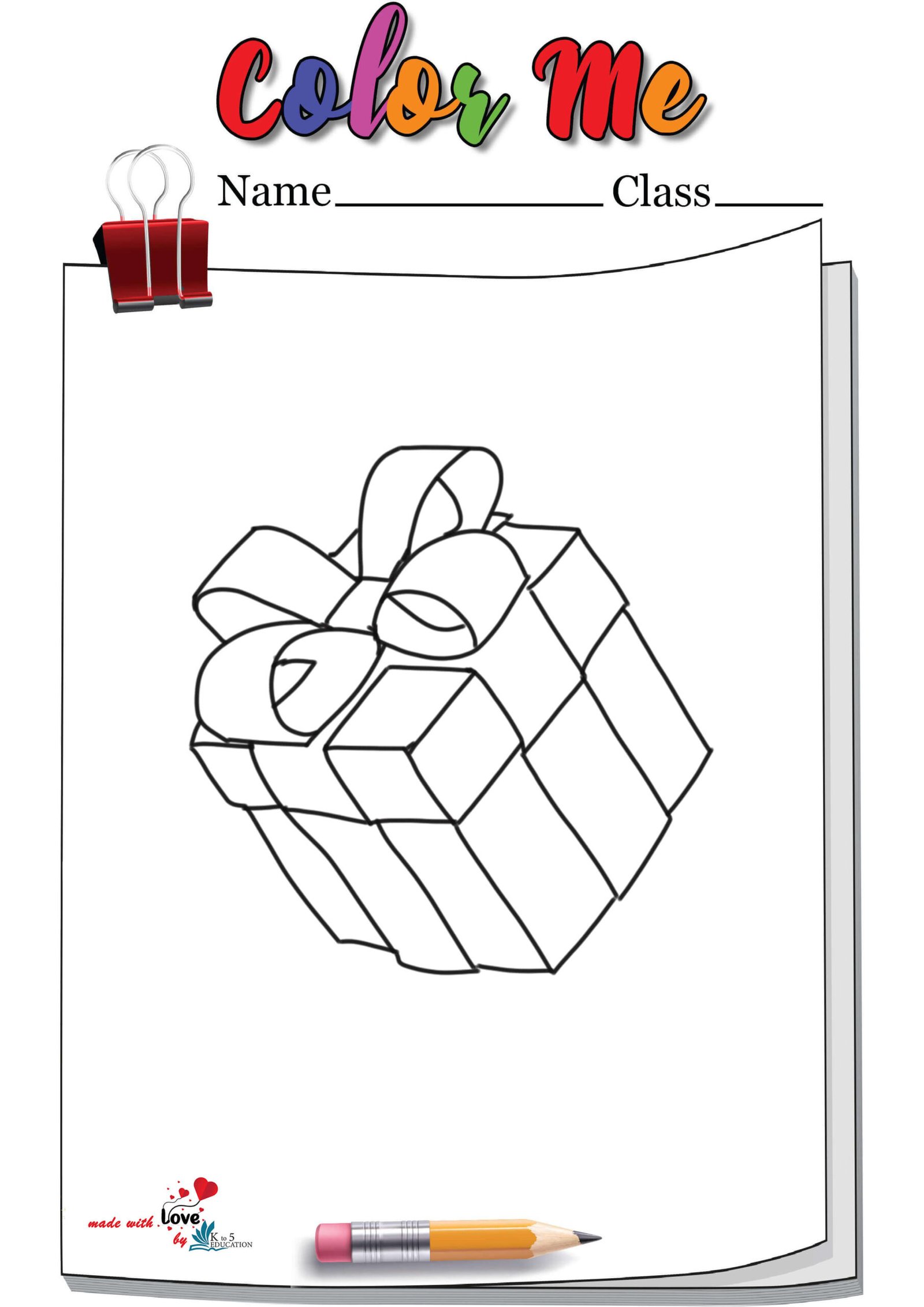 Gift Coloring Page