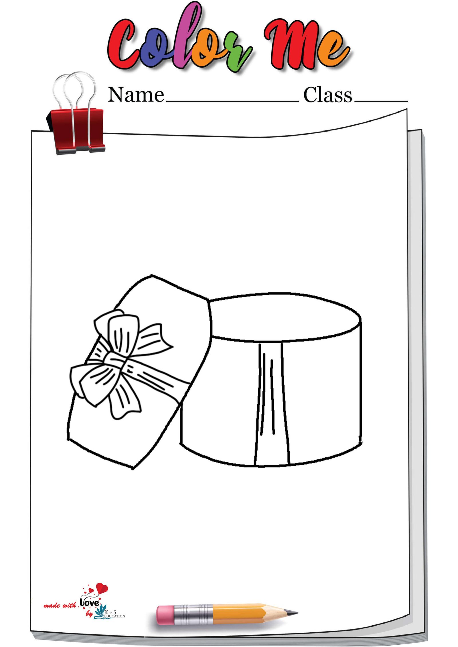 Gift Opening Coloring Page