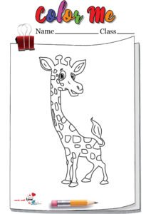 Happy Giraffe Coloring Page