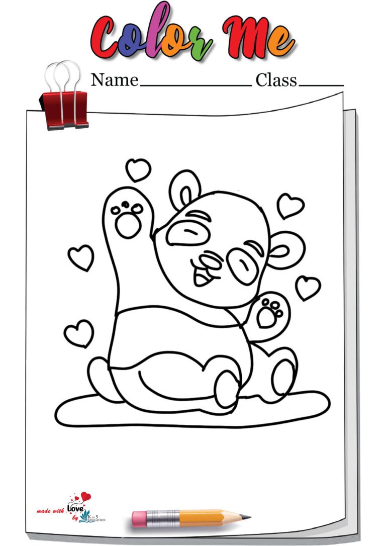 Happy Panda Coloring Page | FREE Download