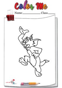 Happy Tom Coloring Page