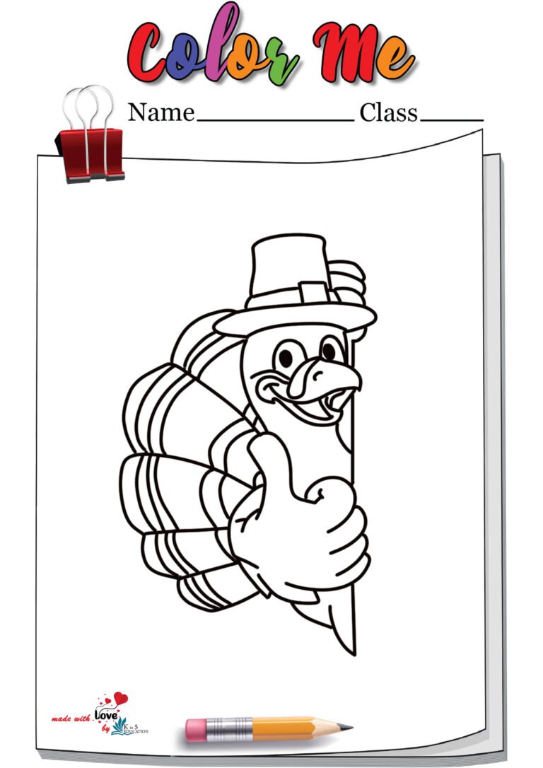 Happy Turkey Coloring Page | FREE Download