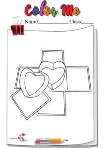 Heart Shapes Chocolate Gift Coloring Page