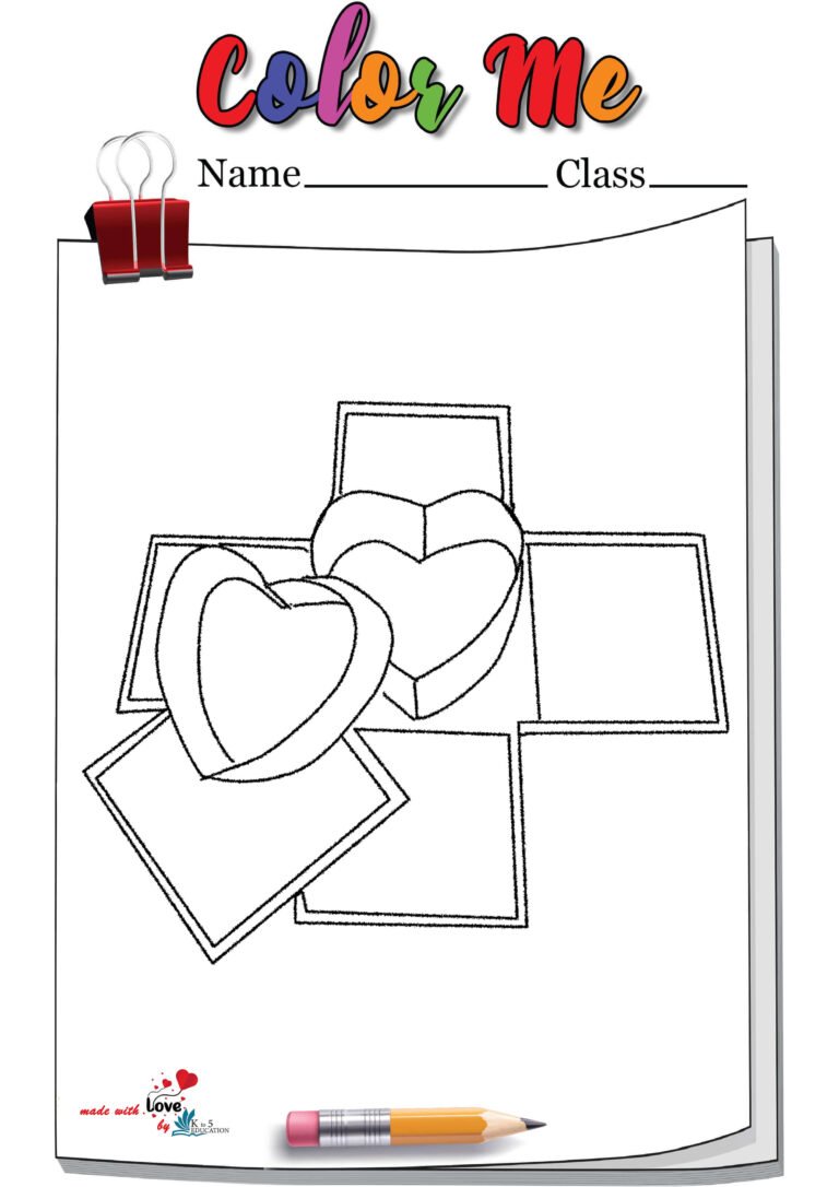 Heart Shapes Chocolate Gift Coloring Page | FREE Download