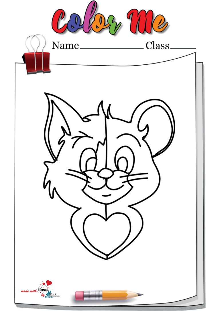 Tom And Jerry Face Coloring Page | FREE Download