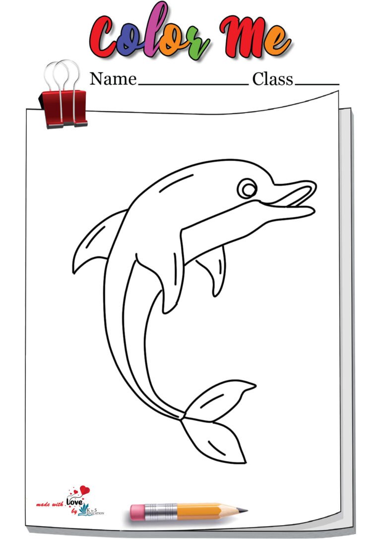 Jumping Dolphin Coloring Pages | FREE Download