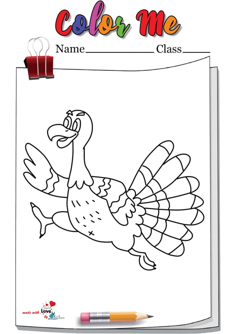 Jumping Turkey Coloring Page | FREE Download