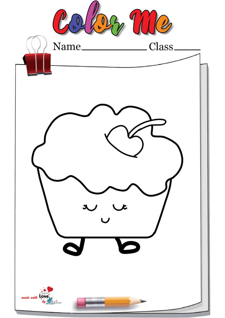 Kawaii Cake Coloring Page | FREE Download