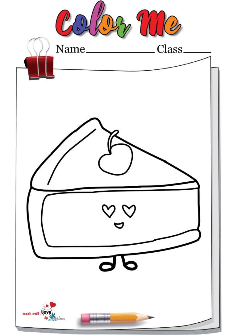 Kawaii Food Cake Coloring Page | FREE Download