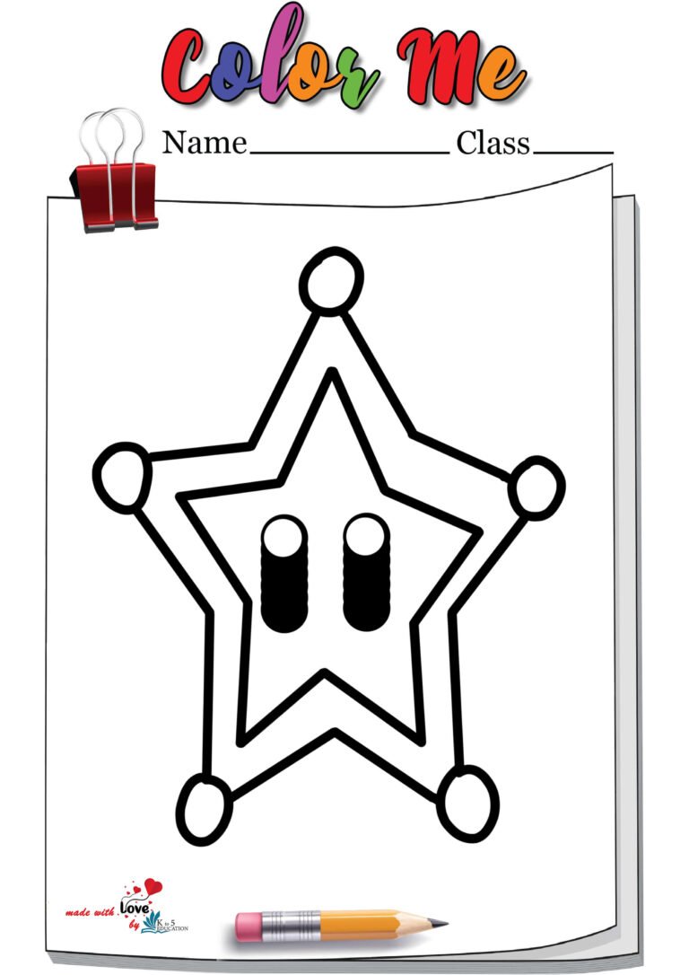 Mario Star Coloring Page | FREE Download