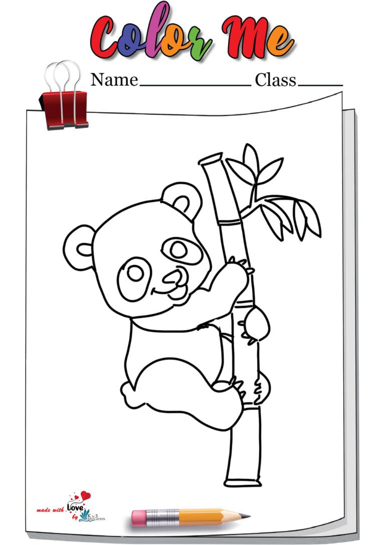 Panda Claim A Tree Coloring Page