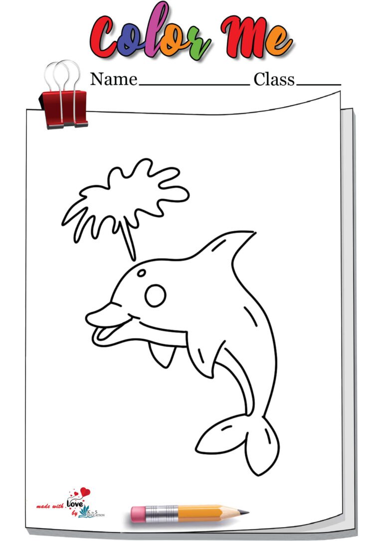 Printable Dolphin Coloring Page