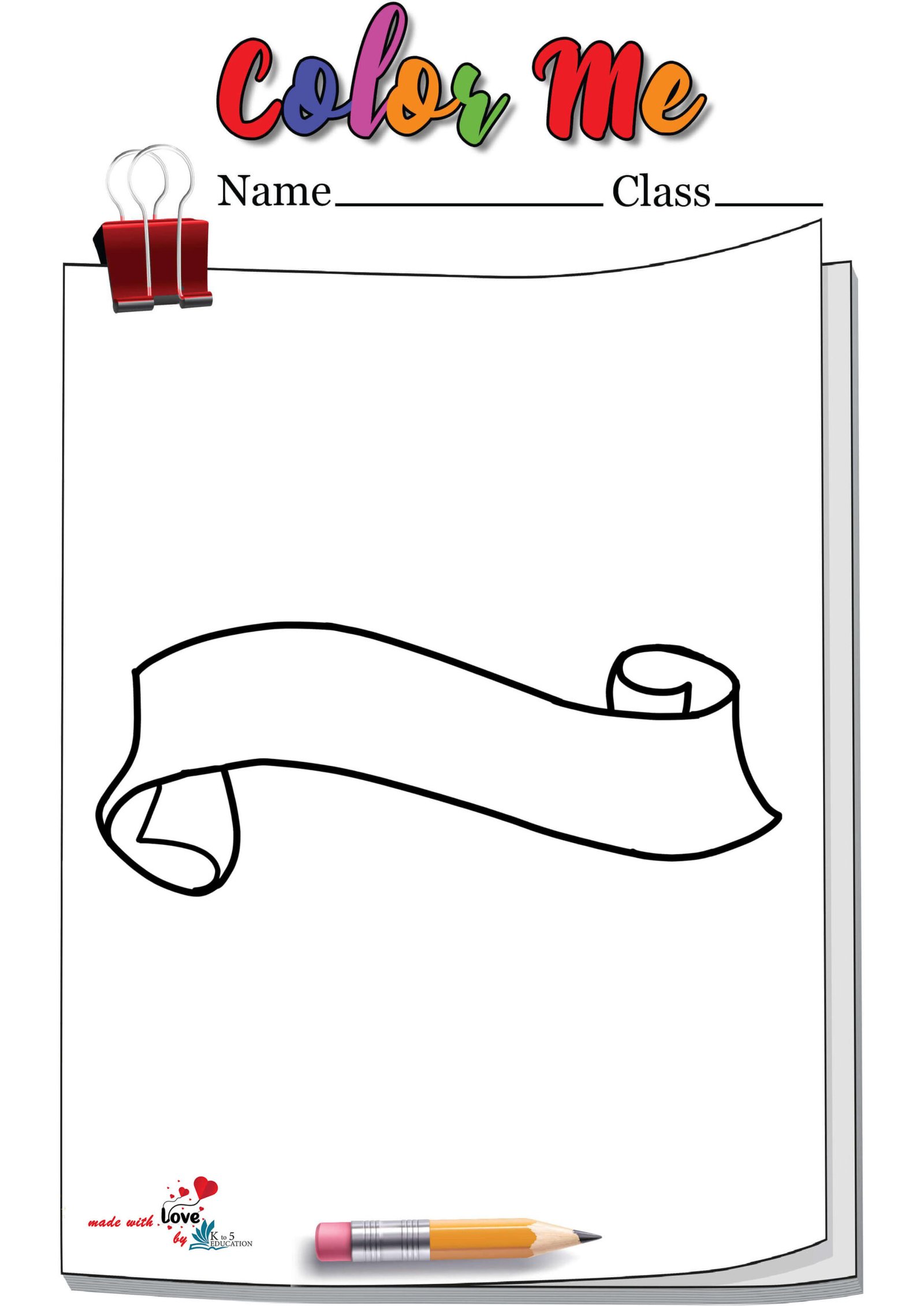 Red Ribbon Coloring Pages