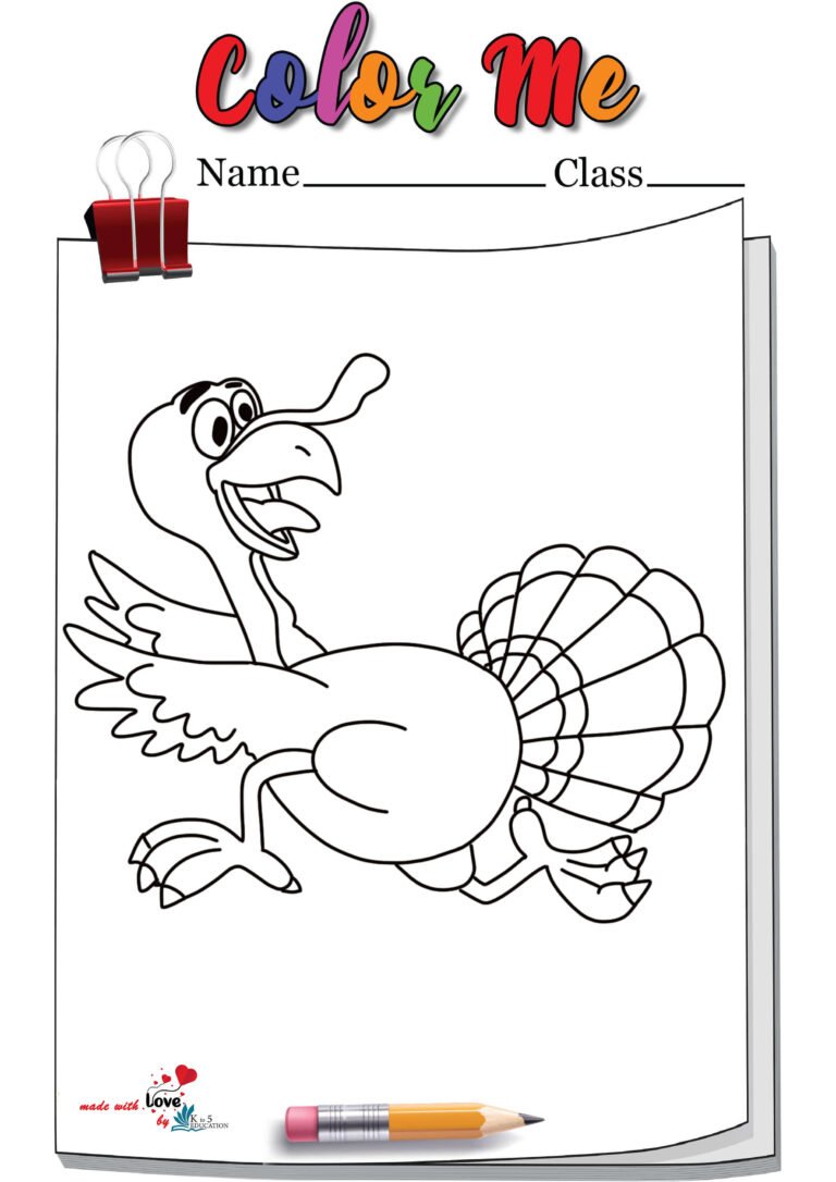 Running Turkey Coloring Page | FREE Download